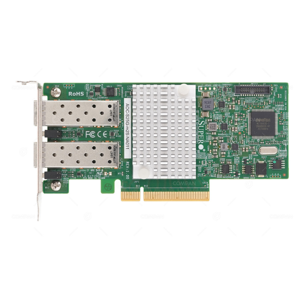 AOC-S25G-M2S-NA011 LP  SUPERMICRO MELLANOX CONNECTX-4 DUAL PORT 25G SFP28 PCIE 3.0 X8 NETWORK ADAPTER LOW PROFIEL FOR NETAPP H300E